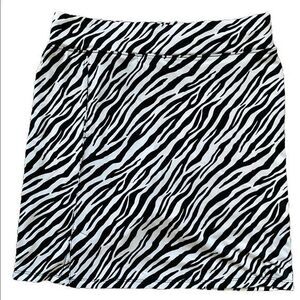 Sport Haley Golf zebra Skort - XS black /white zebra print. NWOT polyester